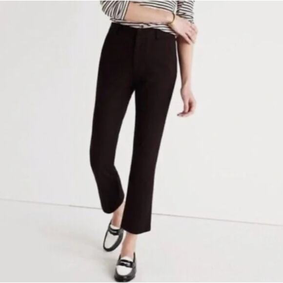 J.Crew Teddie Kick Crop Pants | Black Stretch Trouser | Size 2 - Picture 1 of 6